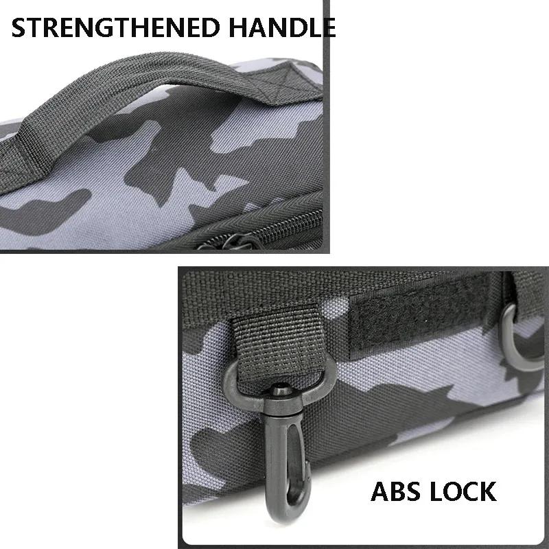 Sac ceinture épaule rangement équipement pêche noir avec porte-canne sports extérieurs pêche