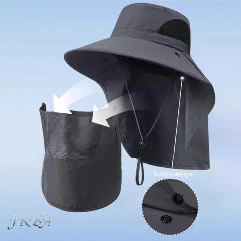 Chapeau de randonnée été protection UV à large bord respirant pour vélo et pêche rapide séchage