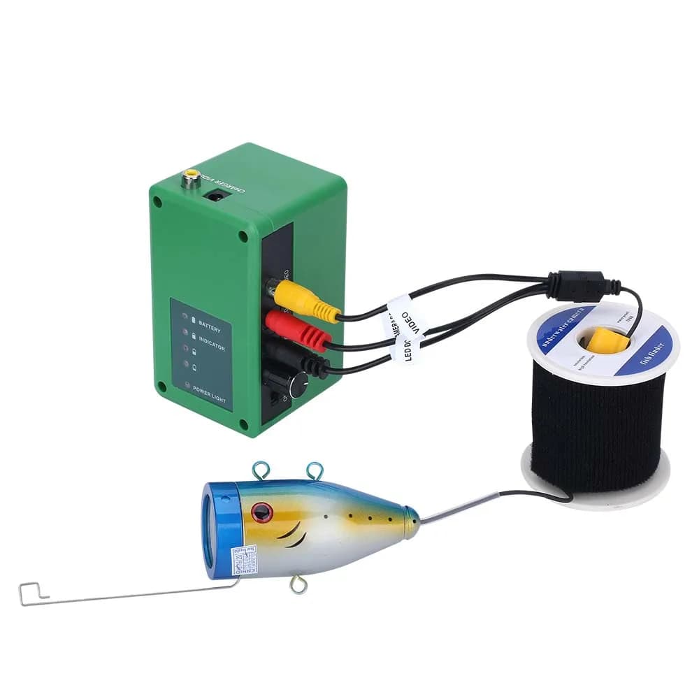 Sondeur hivernal MaoTeWang 10 pouces avec double lampe et câble 50m pour pêche sur glace professionnelle