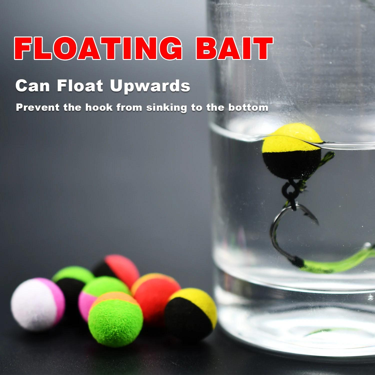Billes de mousse Topranc bicolores - leurres flottants EVA pour pêche carpe et techniques de suspension