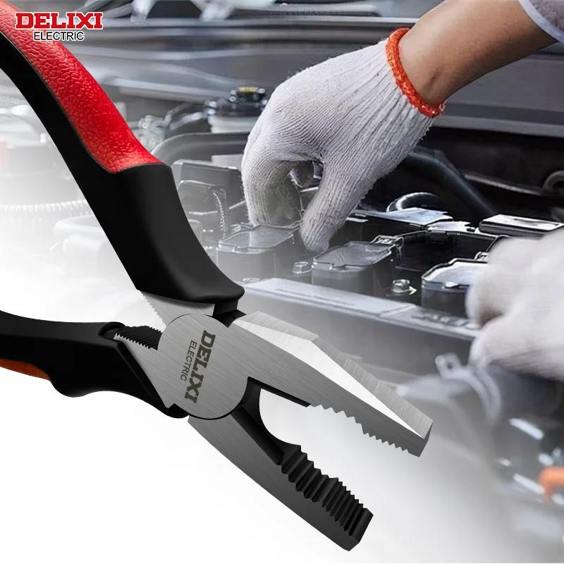 Pinces DELIXI ELECTRIC pour coupe et sertissage - Pince coupante et à bec pour travaux électriques