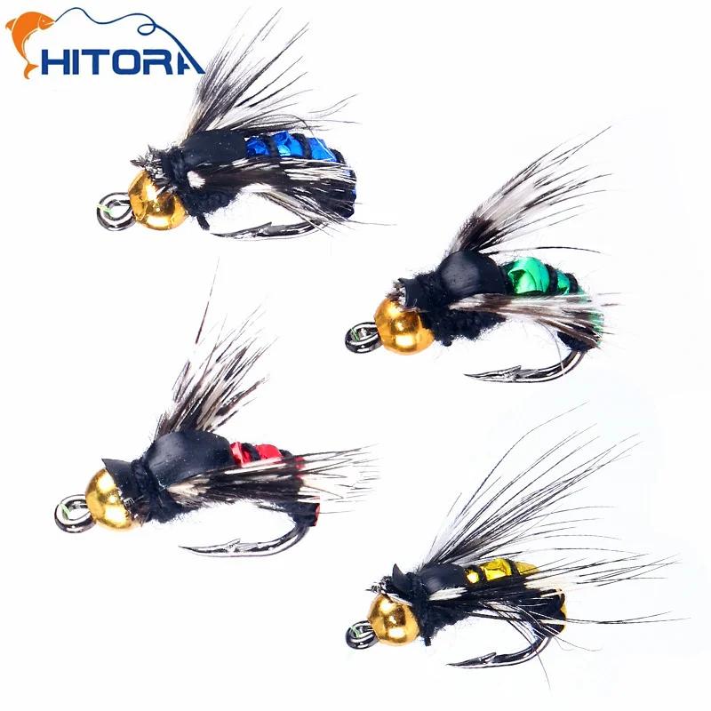Leurres artificiels insectes 5/10 pièces - Nymphes plombées tête laiton pour truite et pêche à la mouche