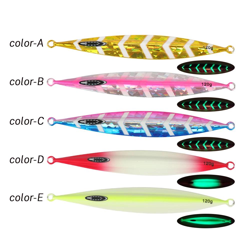 Jig métallique slow sinking 120-300g TOLU pour pêche profonde mer - Leurre coulant lent