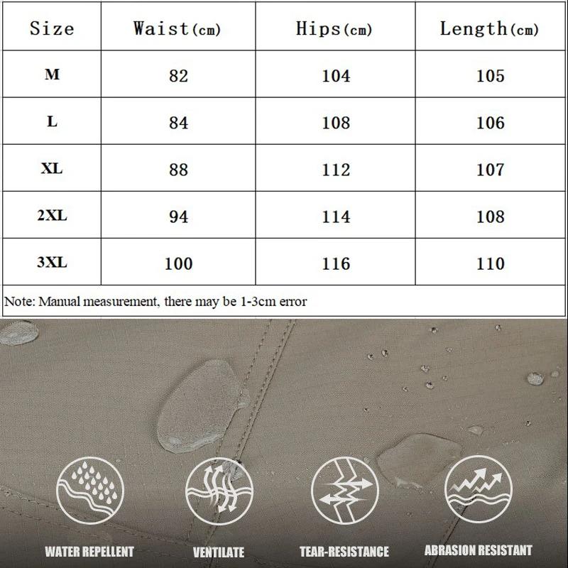 Pantalon cargo waterproof séchage rapide - Performance technique pêche sportive extérieure