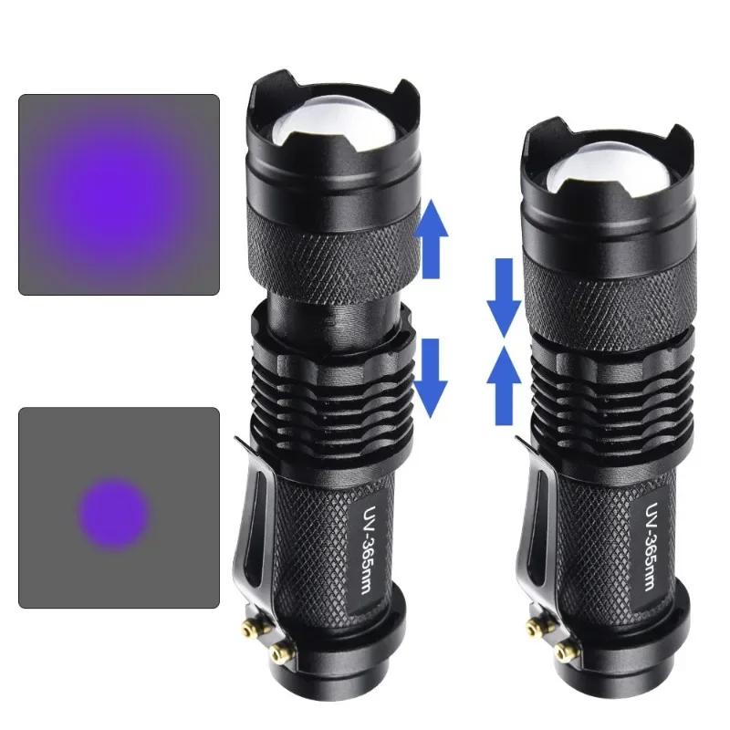Lampe UV 365/395nm détecteur traces animaux fluorescents pour pêche et inspection nocturne
