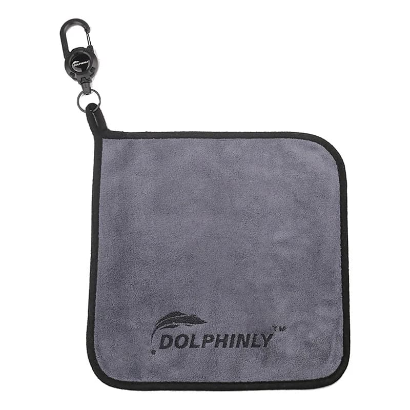 Serviette de pêche portable épaisse antidérapante avec boucle pour essuyage mains et matériel