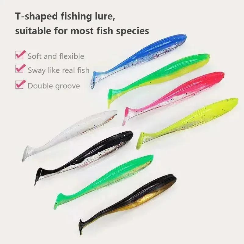Leurre souple silicone 50 pièces pour brochet et perche, leurre vibrant avec tête plombée pour pêche hivernale