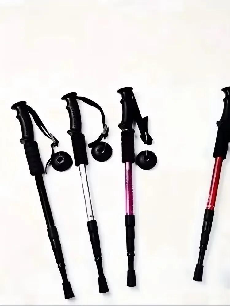 Bâtons randonnée amortissement pliables ultra-légers pêche trekking camping montagne