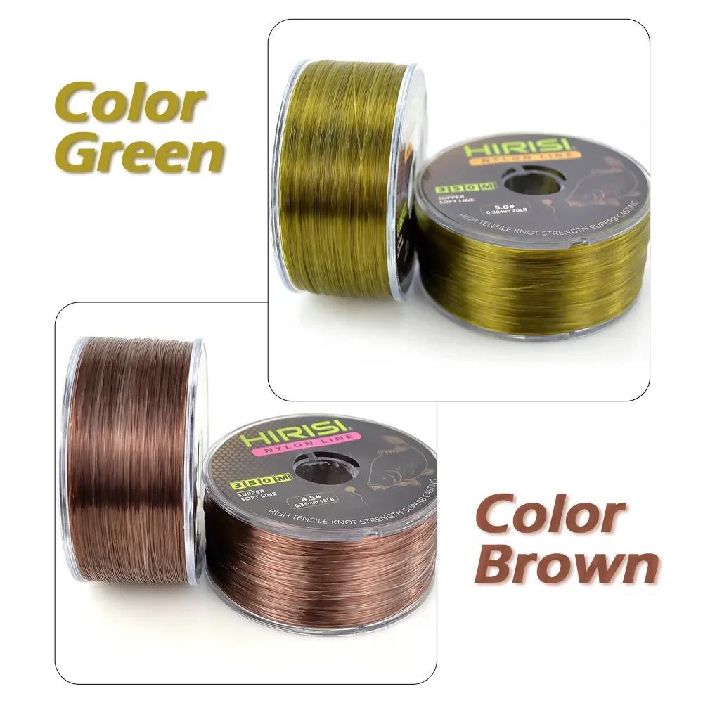 Ligne de pêche Hirisi 350m monofilament nylon super résistante pour carpe made in Japan
