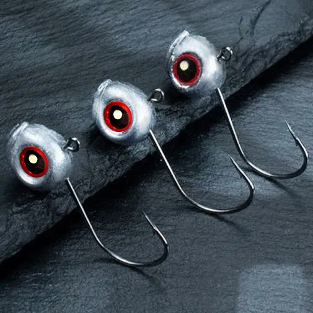Kit hameçons Jig Head 5-15PCS 2.5g-5g pour montages Ned Rig avec leurres T-tail pêche carnassiers