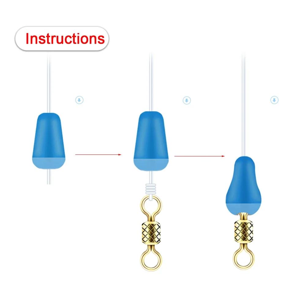 100 flotteurs anti-emmêlement ovales bleus pour pêche en mer - accessoires SeaTool résistants