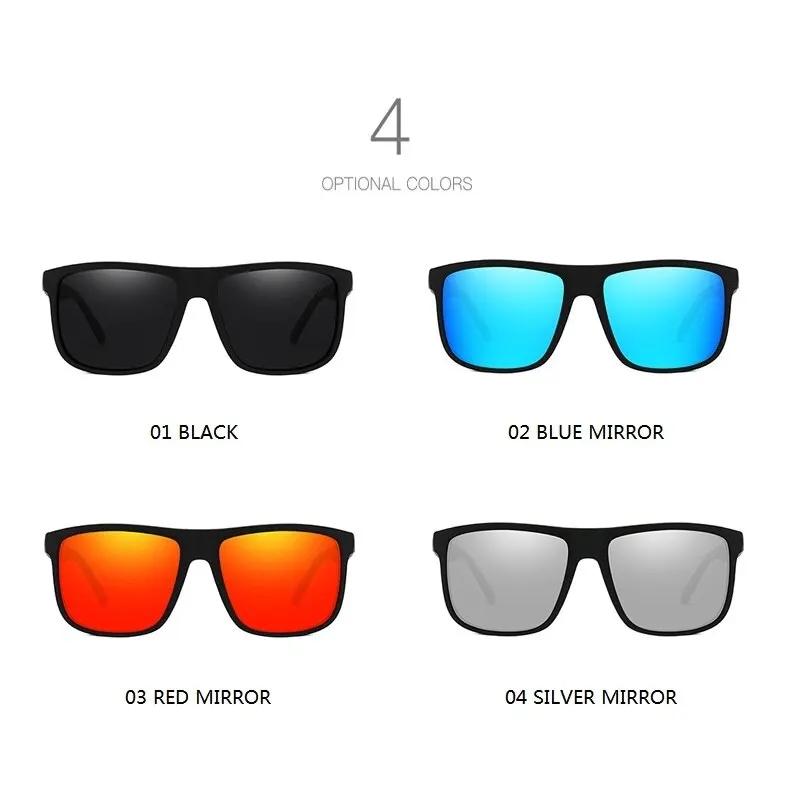 Lunettes carrées vintage de luxe polarisées - Homme Femme pêche conduite UV400 marque designer