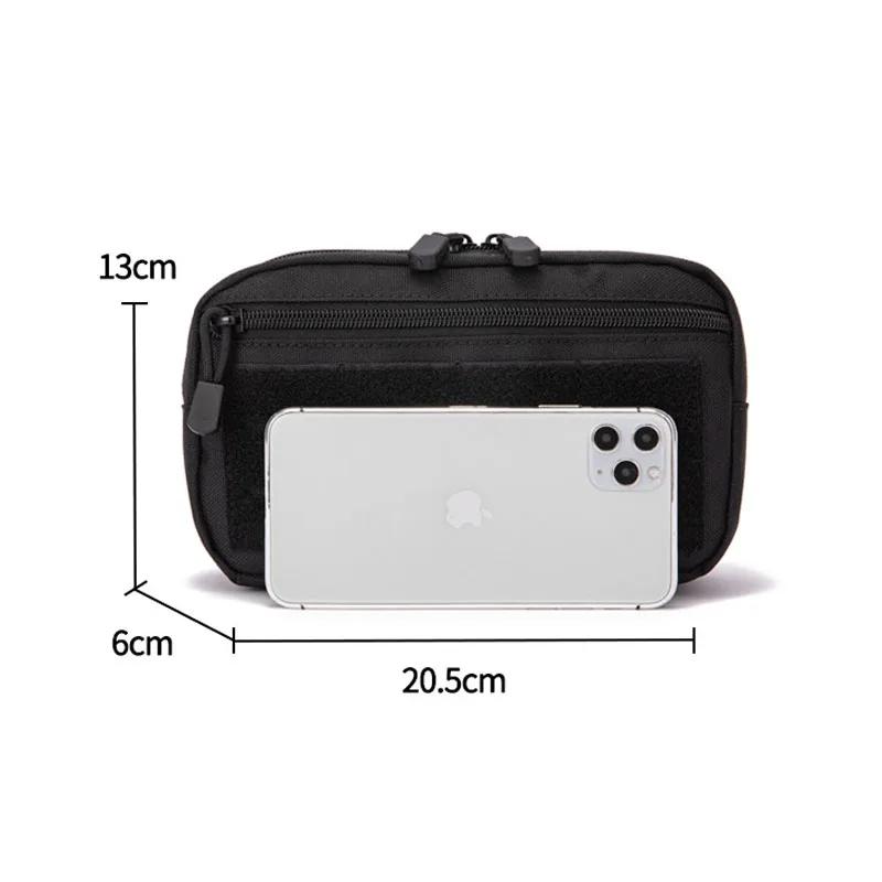 Pochette tactique MOLLE pour pêche - Sac ceinture multifonction pour équipement de pêche d'urgence
