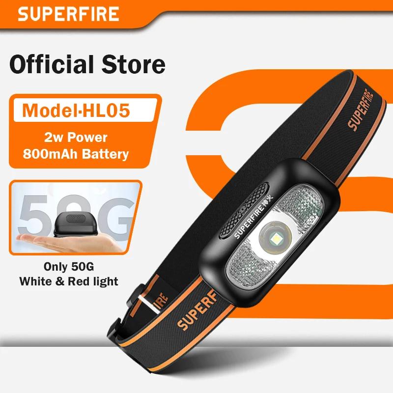 SUPERFIRE mini frontale puissante USB pêche - Capteur mouvement étanche pour pêche travail