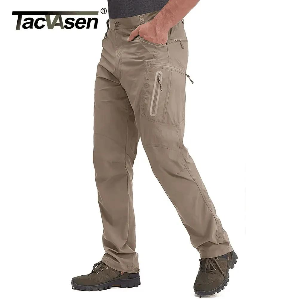 Pantalon pêche TACVASEN été léger nylon séchage rapide - Randonnée cargo travail multi-poches