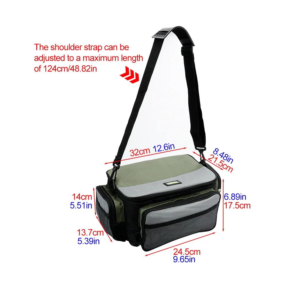 Grand sac pêche multifonction JSFUN Oxford : rangement moulinets et outils grande capacité
