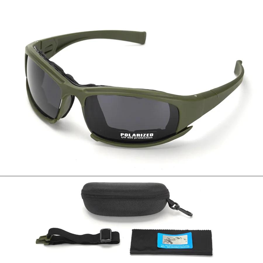 Lunettes tactiques 2025 4 lentilles - Protection polarisée pour pêche, vélo et sports outdoor