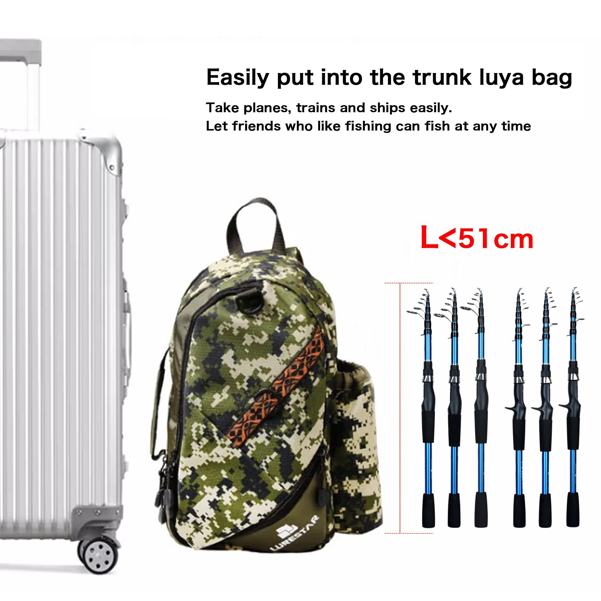 Canne télescopique spinning 1.8/2.1/2.4m ultra-légère carbone pour truite et leurres 3-30g - Pêche voyage