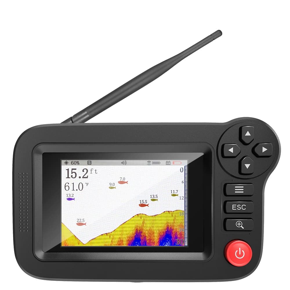 Sondeur poissons FindFish portable 200m transducteur capteur sonar écran LCD pêche mer lac