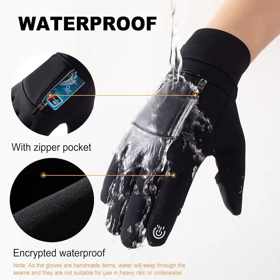 Gants hiver pêche GTUBIKE 2 doigts retournables imperméables homme femme chauds