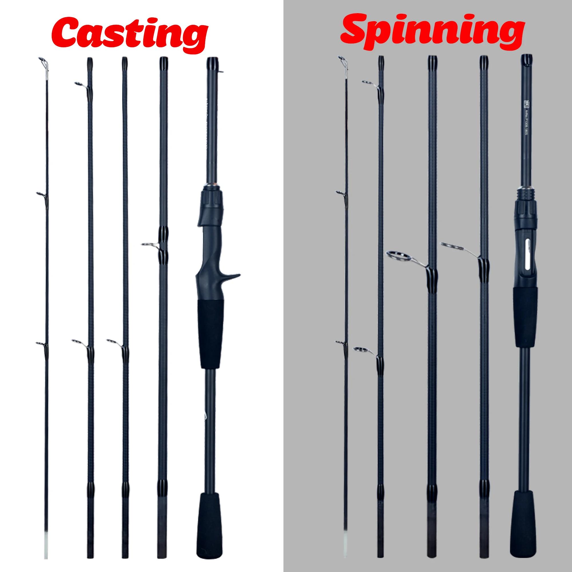 Canne à pêche FLENHAI voyage carbone mini 1.8-2.4m casting 5-30g M Fast pour PHISHGER - Pêche nomade
