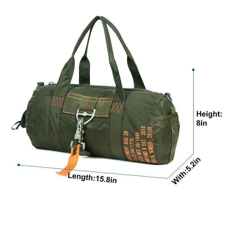 Sac de voyage pêche extérieur LQARMY-DulParachute, sac bandoulière étanche nylon 1000D pour camping et randonnée