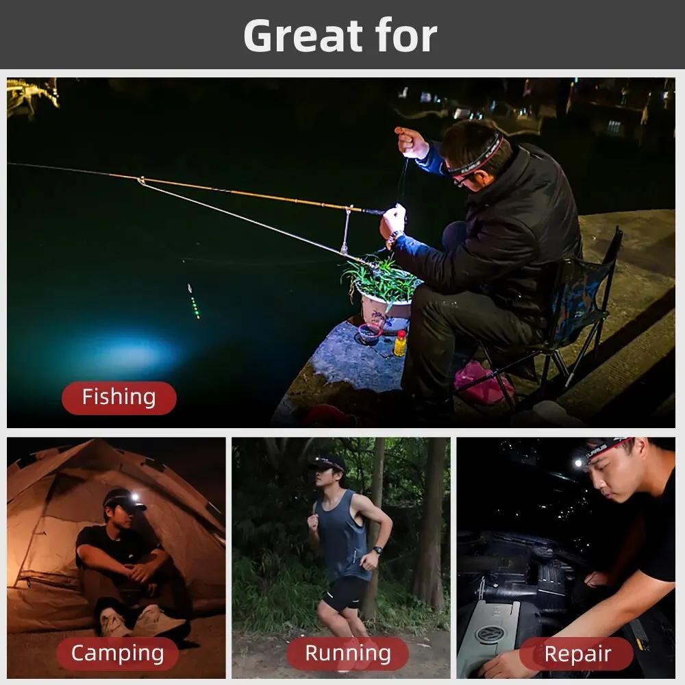 Lampe frontale Klarus HM3 mini rechargeable USB pour pêche et camping léger