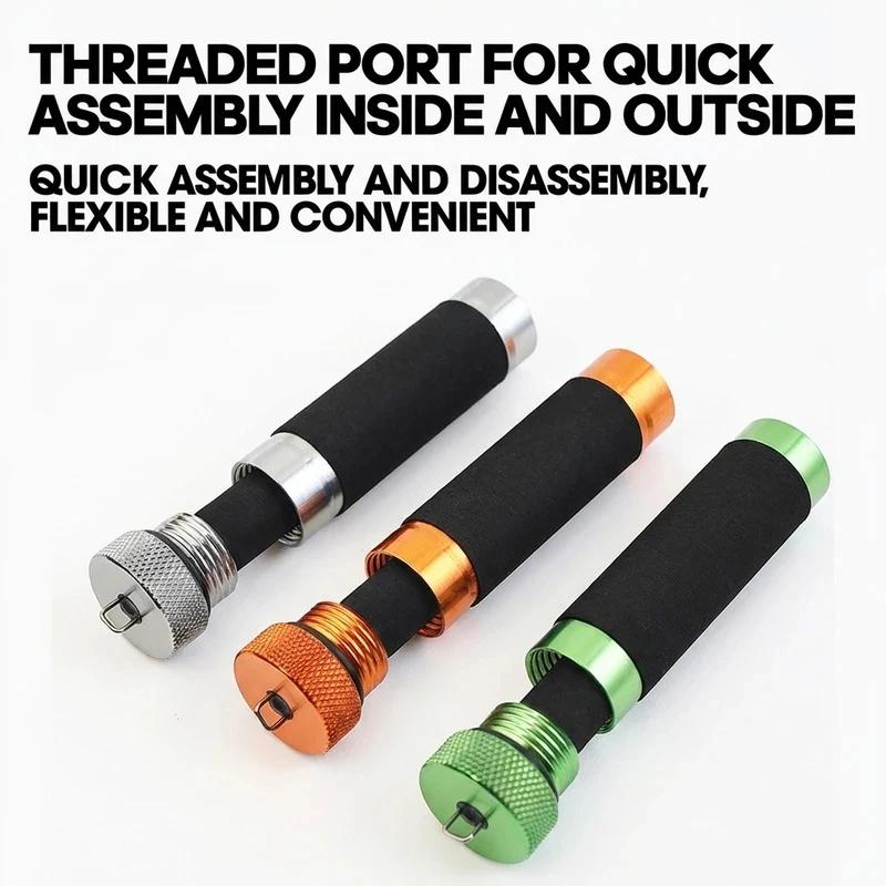 Line Pull Rod Aluminum Alloy,Rubber Anti-Slip,Snag Line Pulling,Hook Tying & Kno