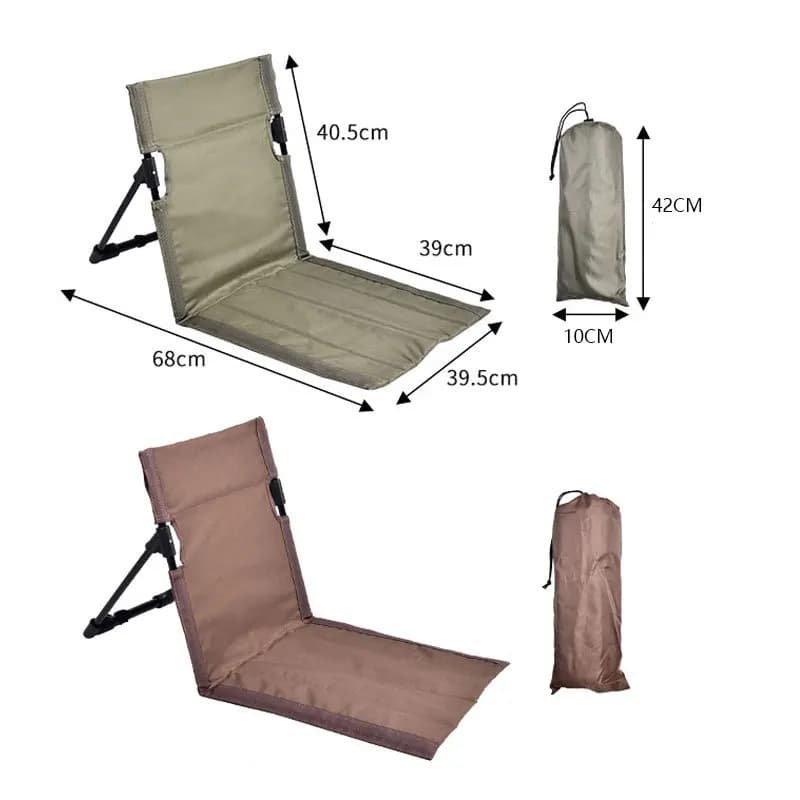 Chaise pliante pêche avec dossier et coussin - Siège confort jardin et plage pour pêcheurs