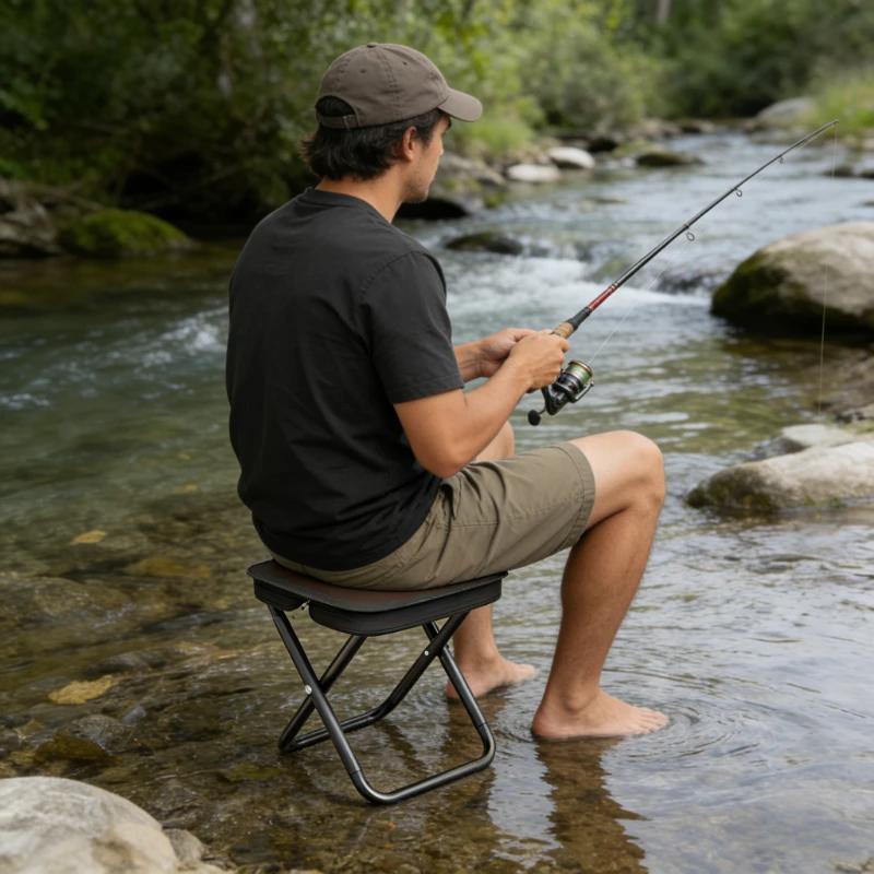 Chaise pliante extérieur robuste tissu résistant - Siège facile montage pêche plage camping