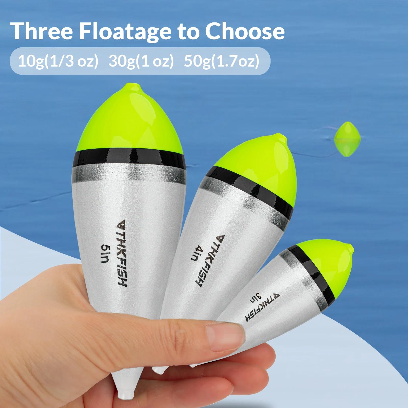 4 flotteurs coulissants THKFISH 5 pouces pour black-bass et perche - Bobbers en bois pour pêche