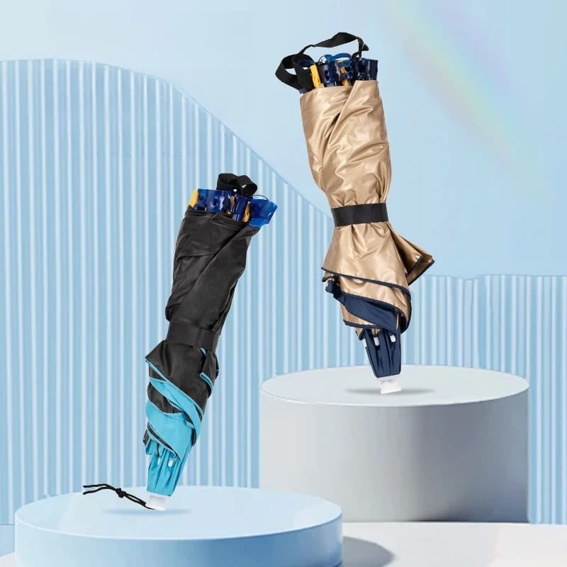 Casque parapluie pêche monté tête multifonction protection soleil pluie extérieur adulte