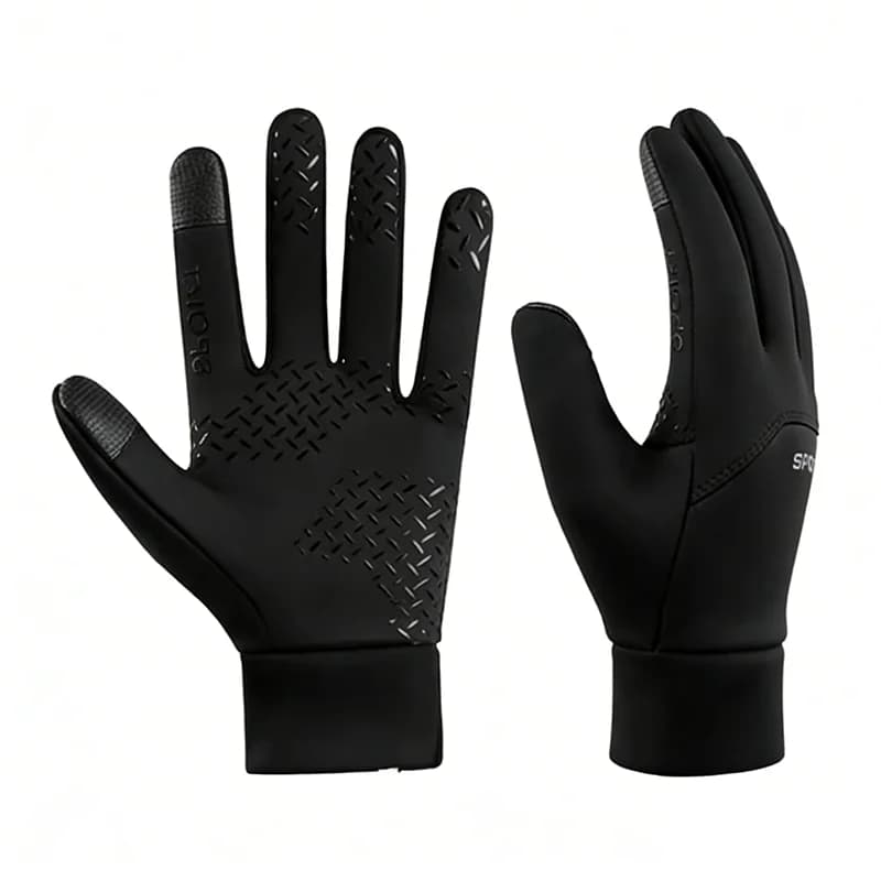 Gants d'hiver pêche polaire doublés imperméables anti-vent froids écran tactile sports extérieurs