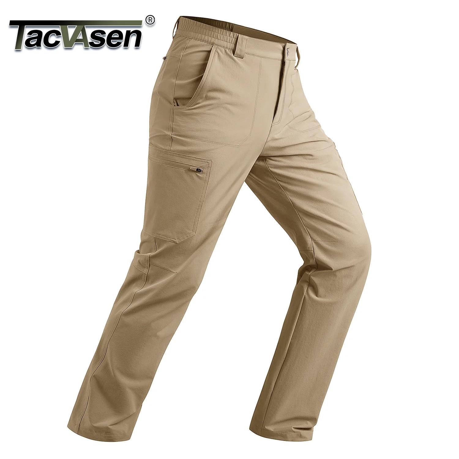Pantalon de pêche homme TACVASEN léger respirant séchage rapide résistant à l'eau cargo stretch été