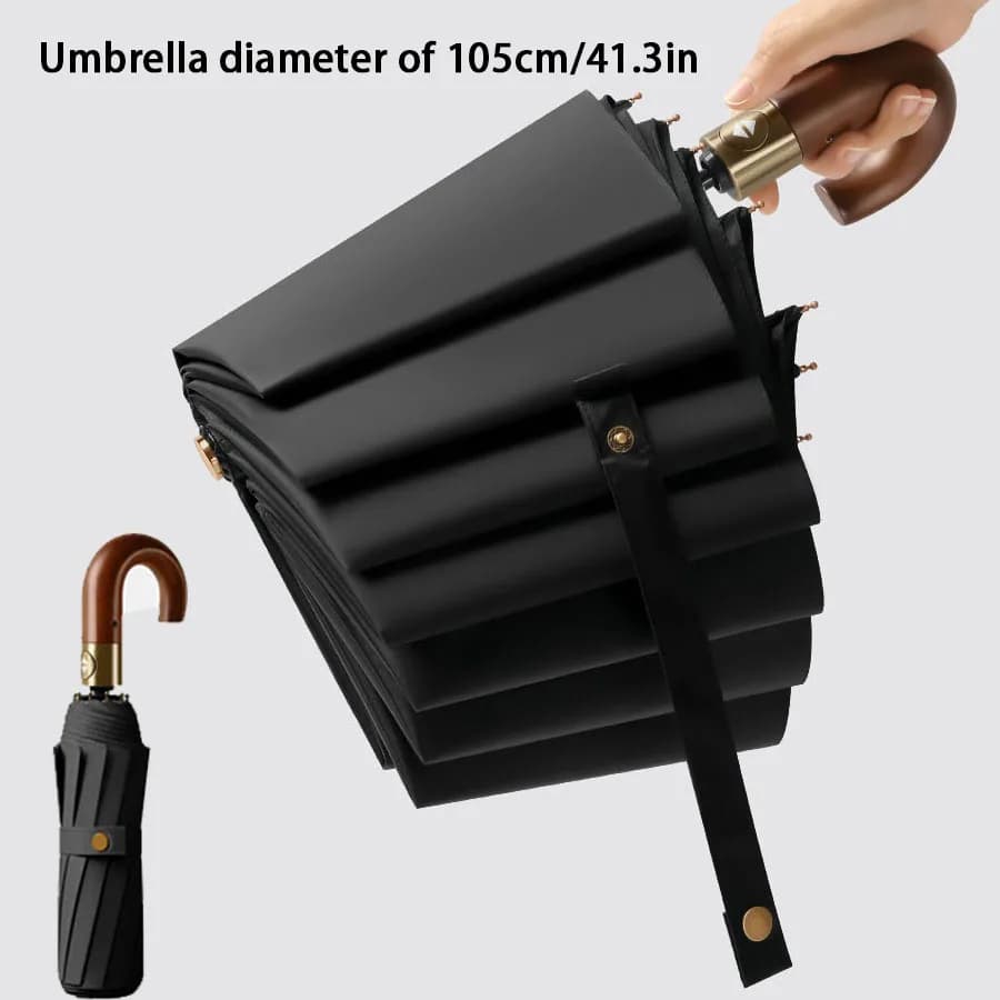 Parapluie anti-UV UPF50+ automatique design courbe pour pêche protection soleil et pluie