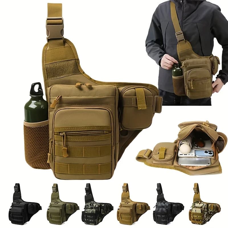 Sac bandoulière pêche étanche sport outdoor - Sac dorsal vélo randonnée camping tactique
