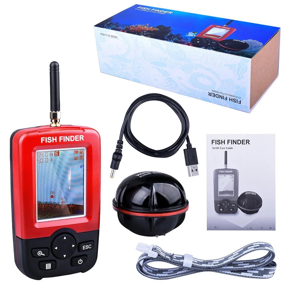 100M Portable Sonar Détecteur de Poissons Échosondeur Pêche Leurres Alarme Transducteur Pêche Lac Mer Profondeur