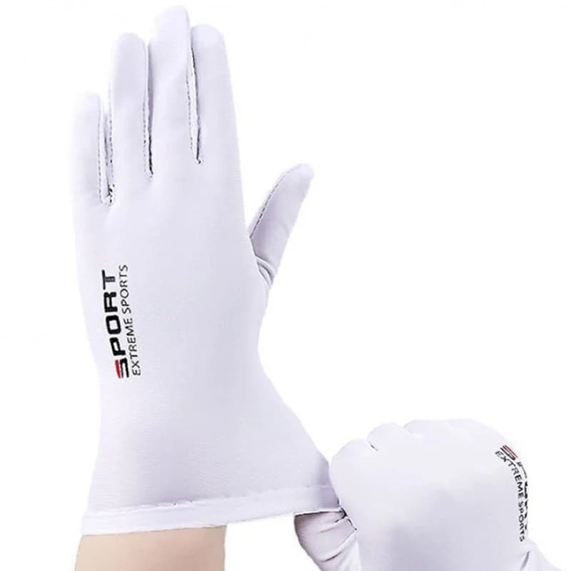 Gants pêche homme soie glacée protection solaire conduite vélo randonnée doigts complets respirants été