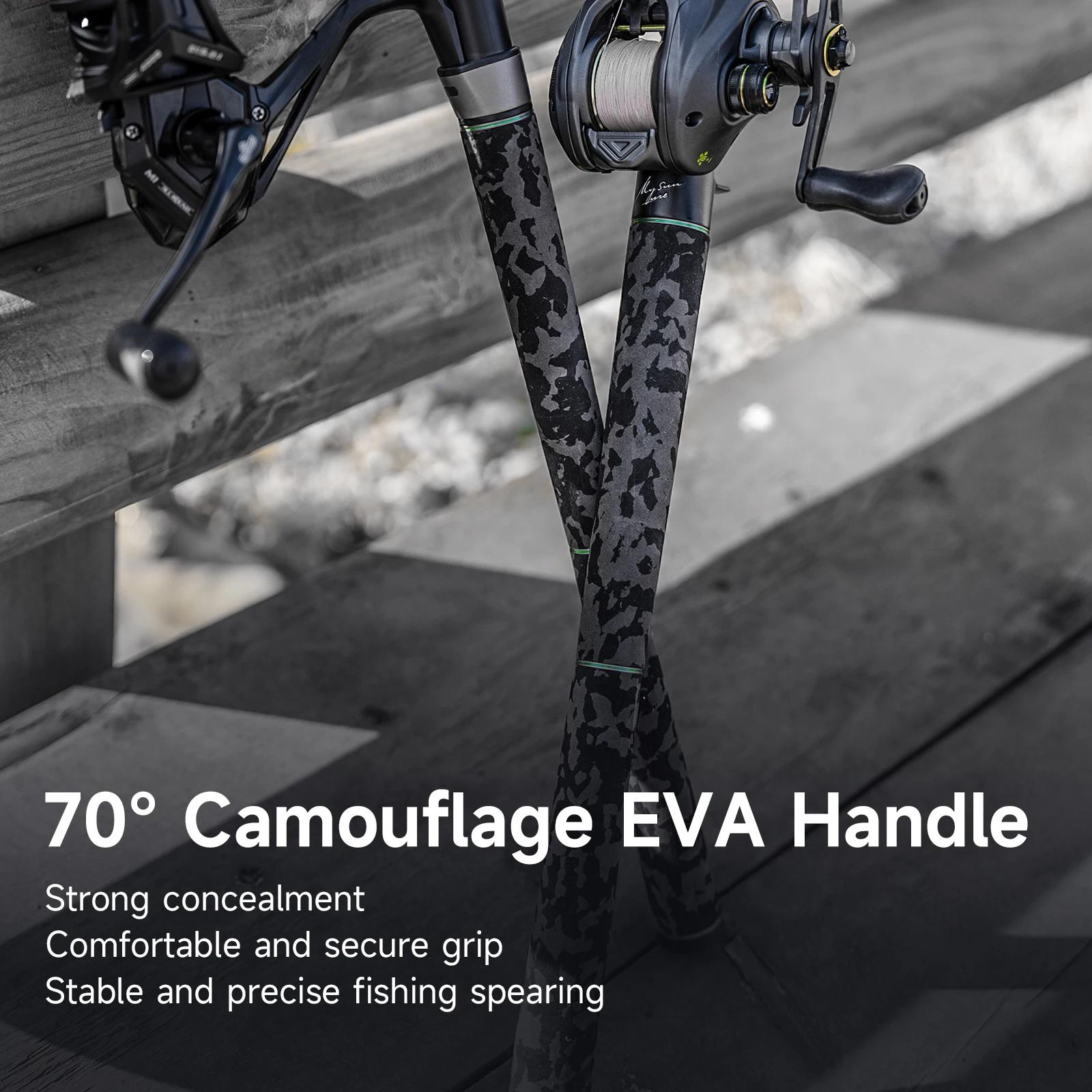 Canne à pêche puissante pour gros carnassiers brochet black bass 260g max action rapide 2.13-2.69m