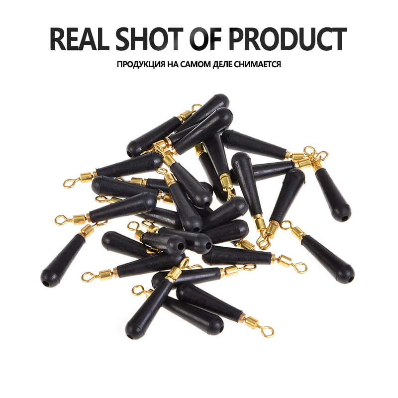 10 anneaux connecteurs cuivre B pour flotteurs pêche - Rotations 360° et supports silicone