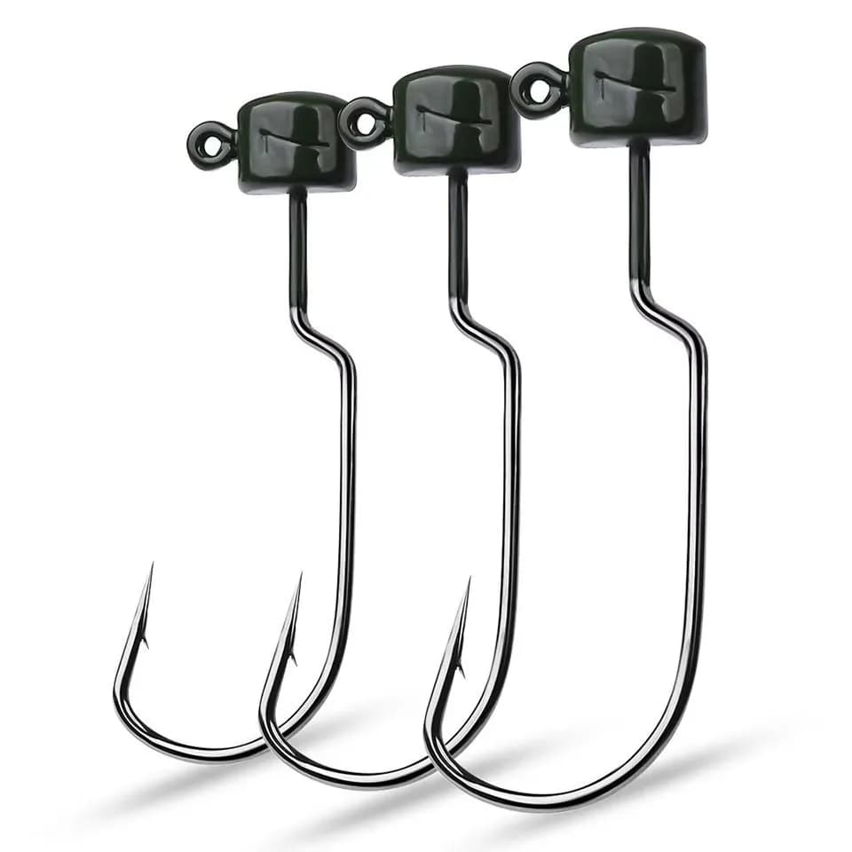 Hameçon plombé WALK FISH 3.5g 5g 7g pour pêche carnassier avec leurre souple insecte micro appât
