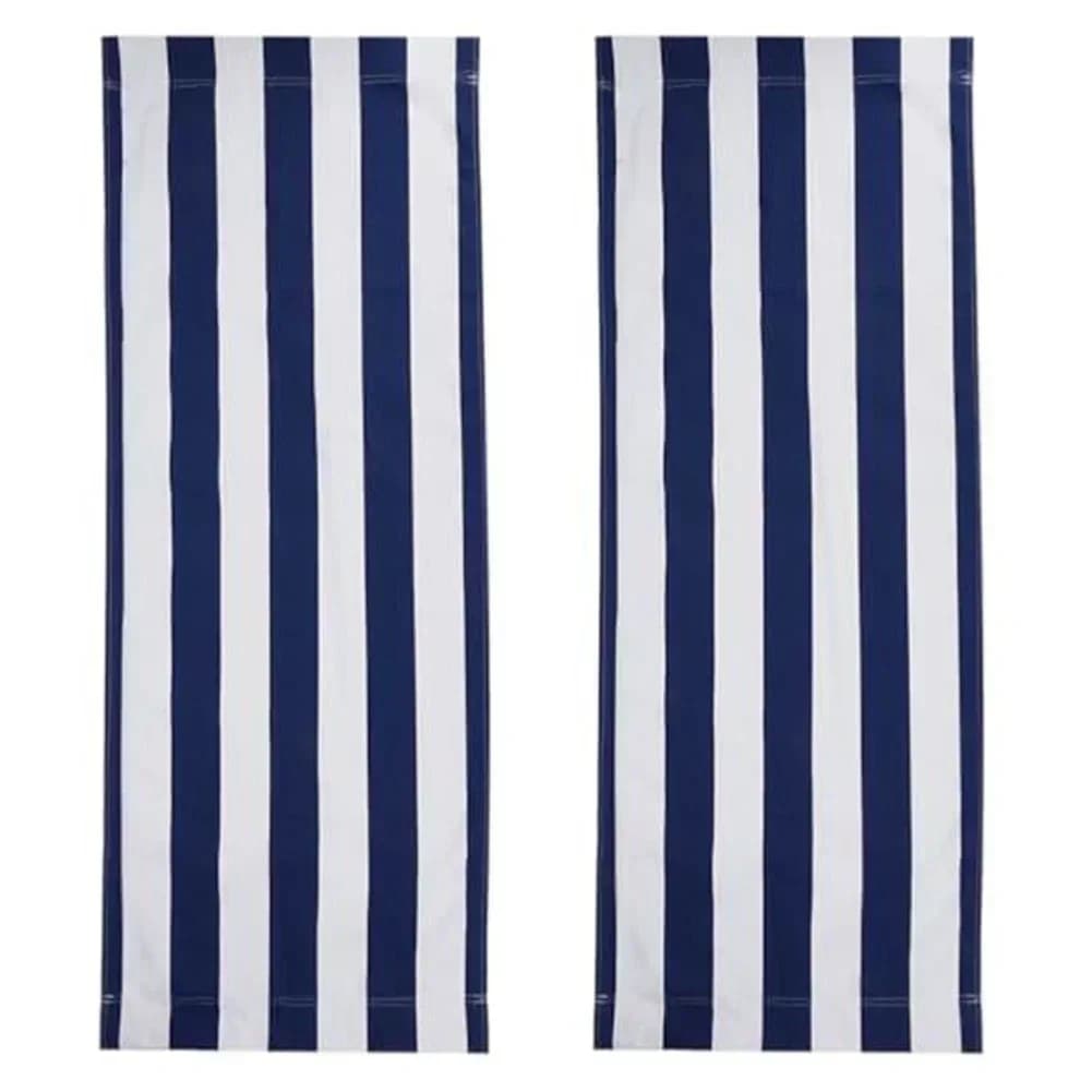 Tissu de remplacement pour chaise plage 120x44cm rayures bleu et blanc housse siège pêche