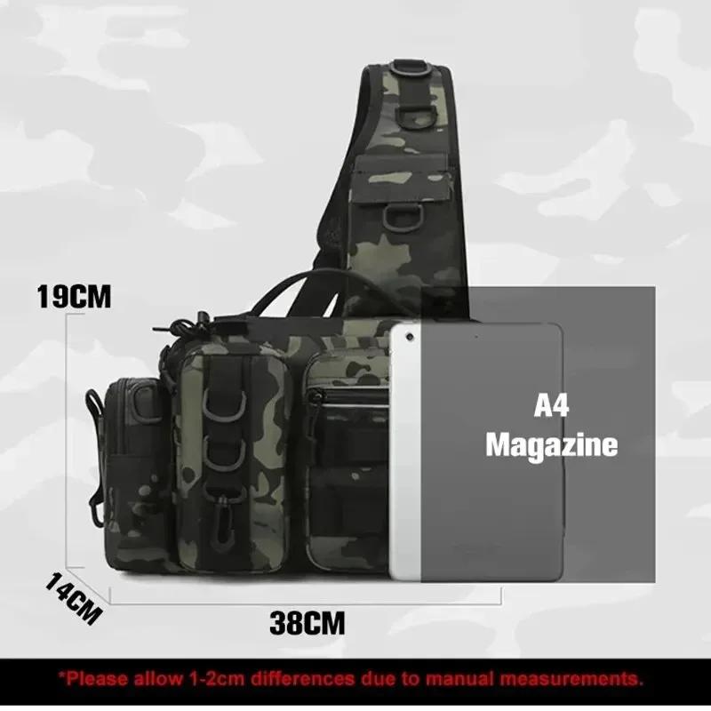 Sac de pêche polyvalent grande capacité avec boîte à appâts, sac bandoulière, ceinture ou sac à