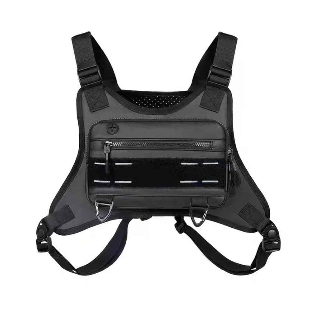 Sac de poitrine ajustable pour randonnée et course - Compatible armes - Sac ceinture thoracique sportif