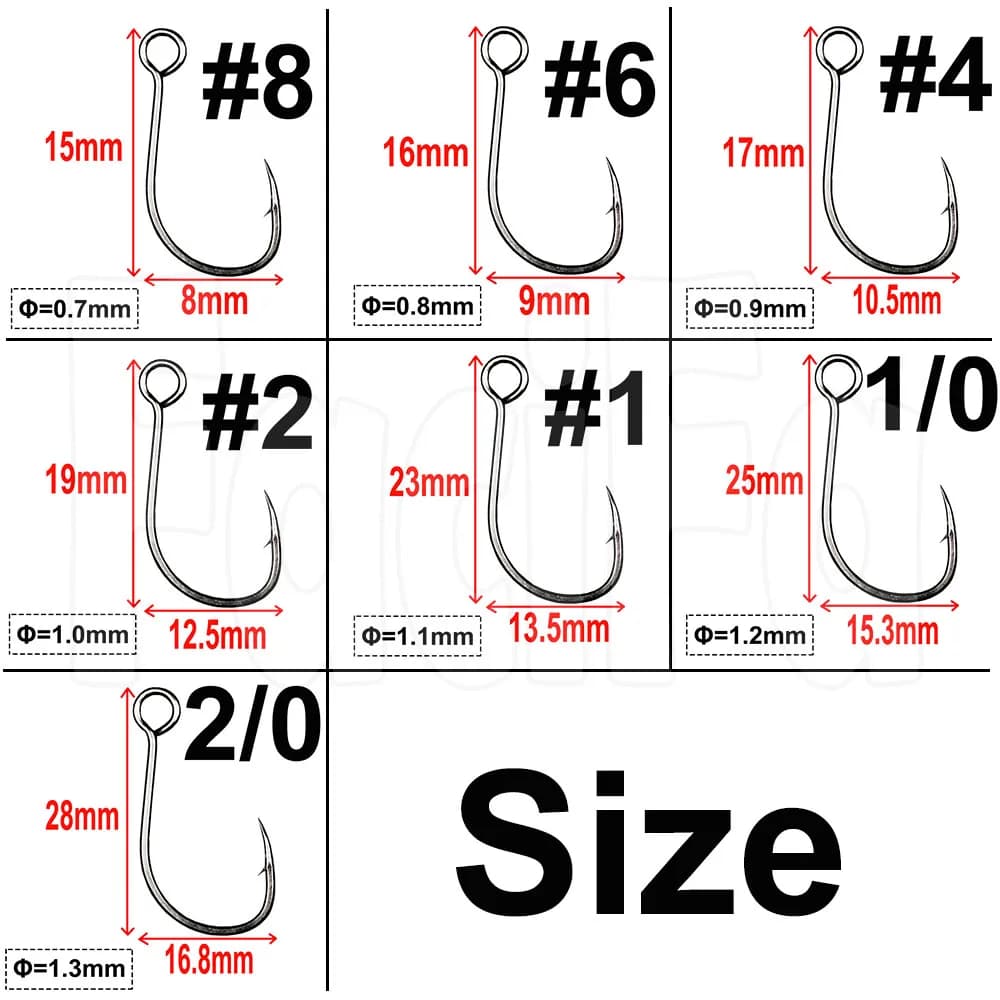 20 ou 100 hameçons pêche gros œillet simple pour crankbait minnow wobblers leurres appâts