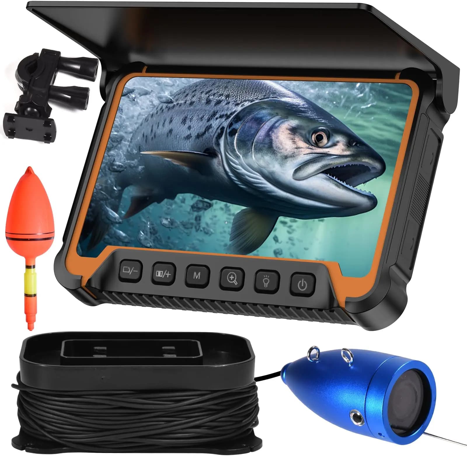 Caméra sous-marine pêche 7 pouces vision nocturne infrarouge 30m câble étanche portable pour pêche glace
