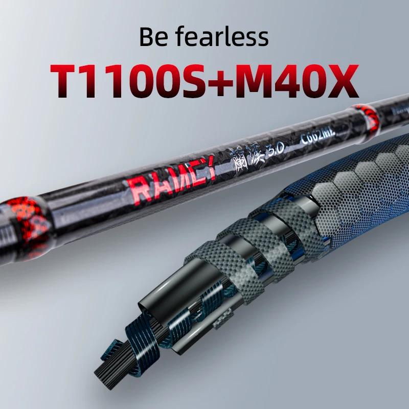 Canne pêche RANCY 3.0 T1100S carbone haute sensibilité guides FUJI FAZLITE L ML M spinning casting