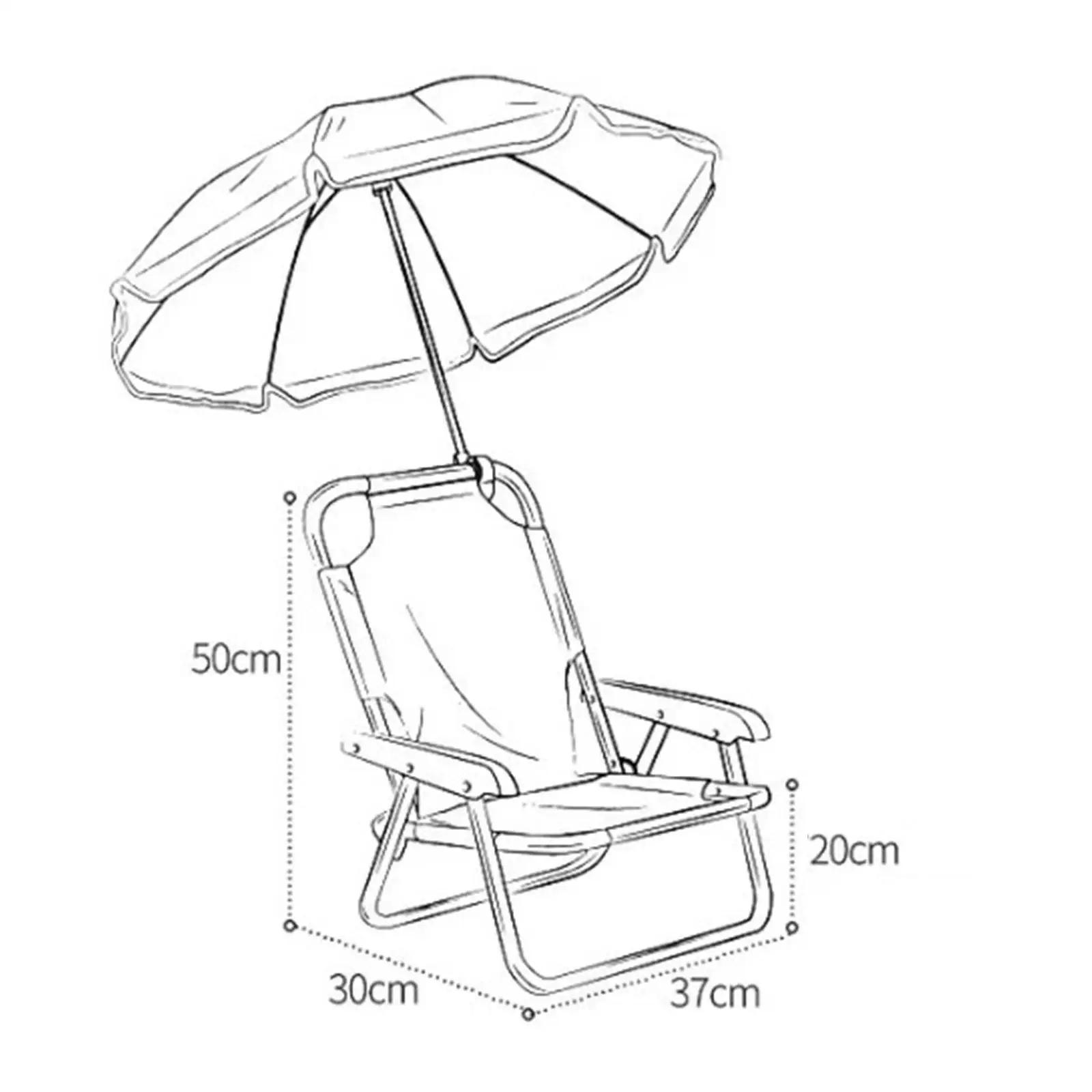 Chaise camping enfant avec capote ombrage - Siège pliant portable pour pique-nique et pêche