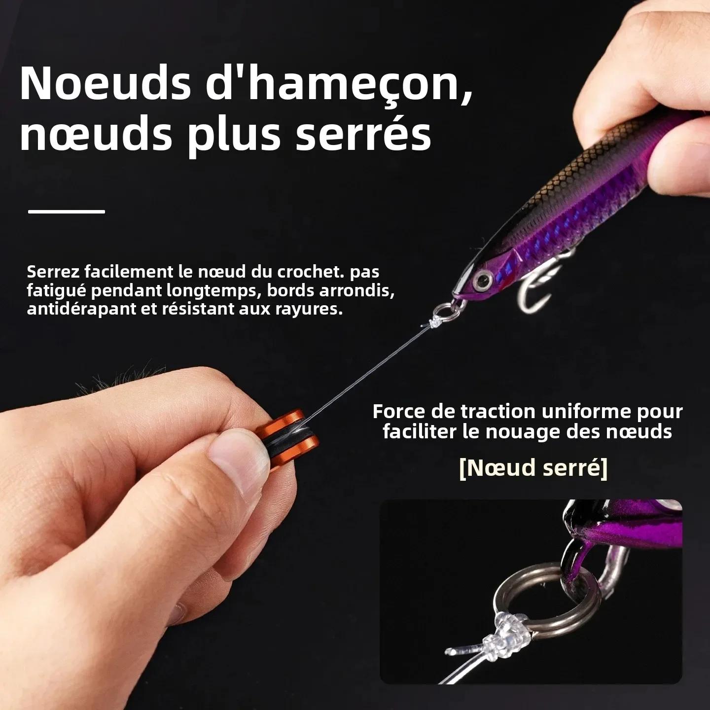 Anneau câble alliage pour coupe-ligne rapide, protection mains et serrage nœuds pêche