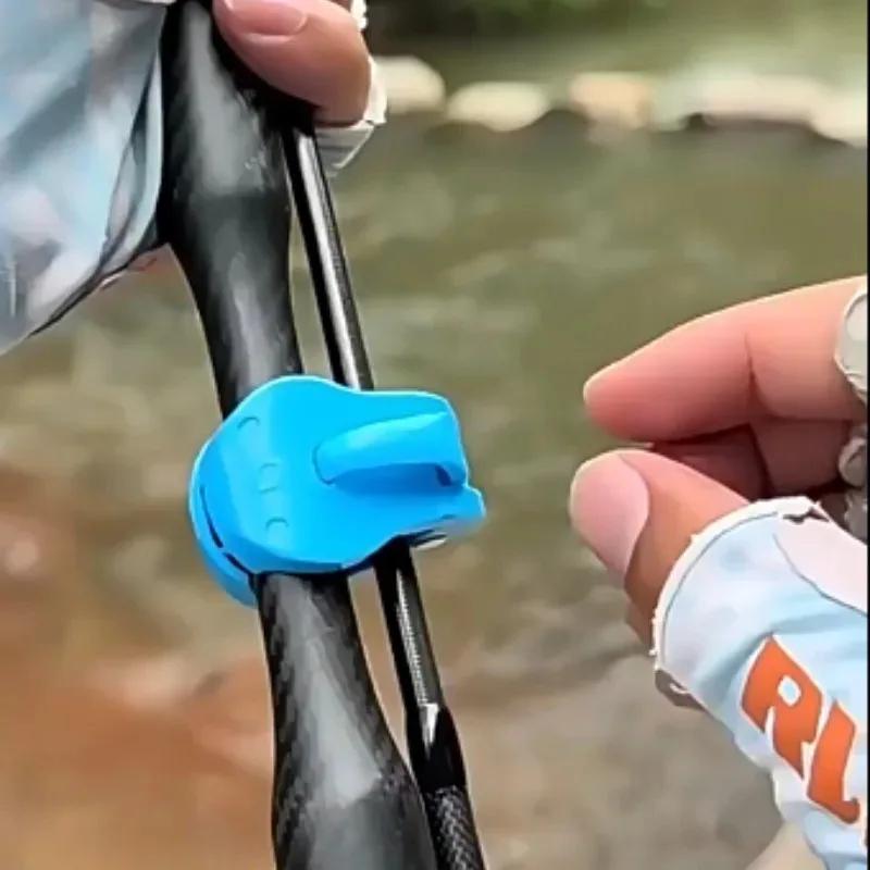 2 attaches rapides pour cannes à pêche fixation sans outil à une main pour cannes 2 brins eau douce